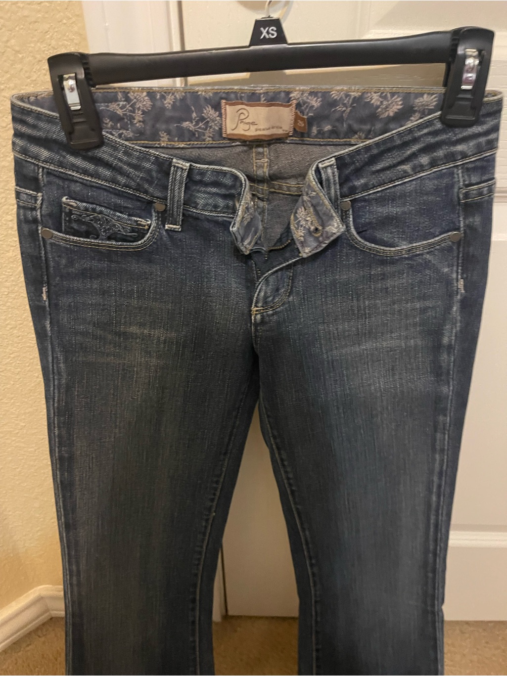Paige Women's Dark Blue Bootcut Jeans